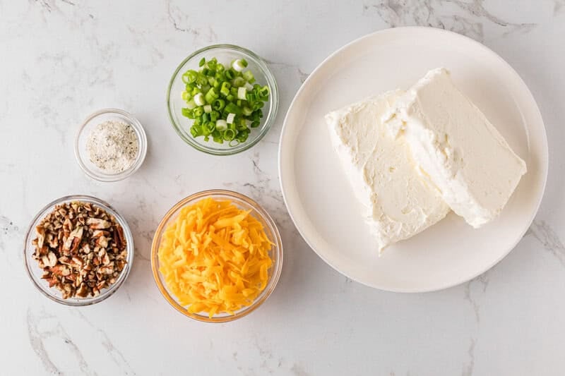 ingredients for the Classic Cheese Ball.