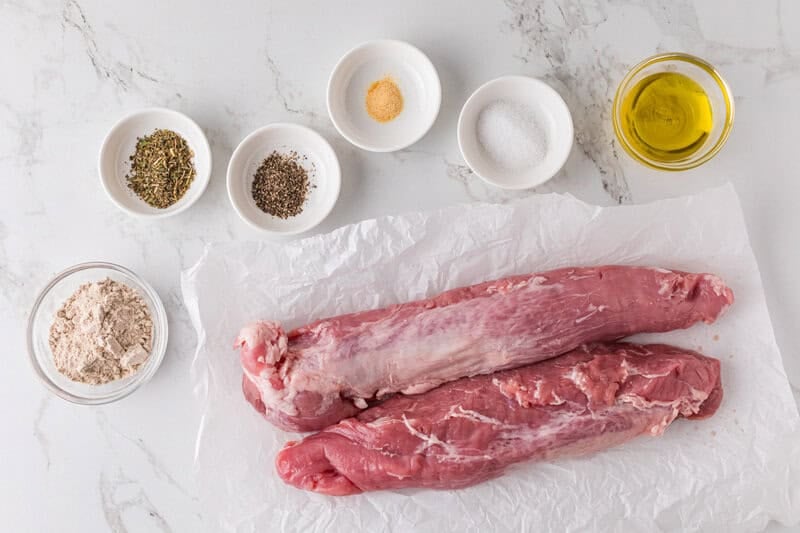 ingredients for the Slow Cooker Pork Loin.