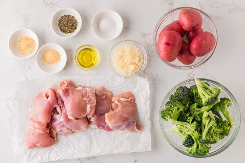 ingredients for the Sheet Pan Chicken.