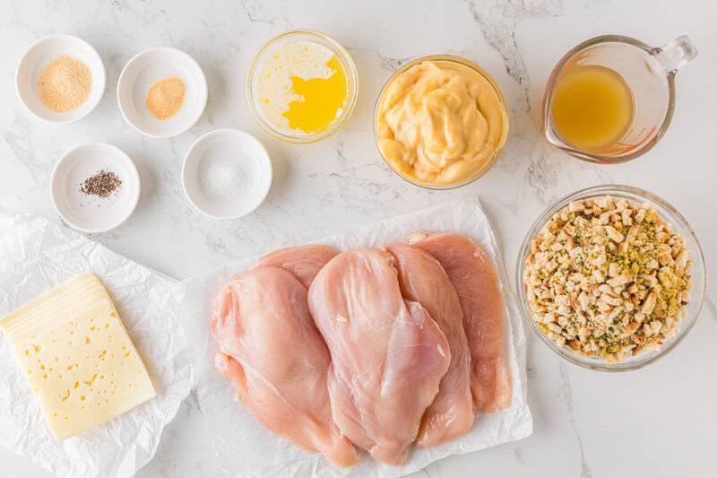 ingredients for the Swiss Chicken Casserole.