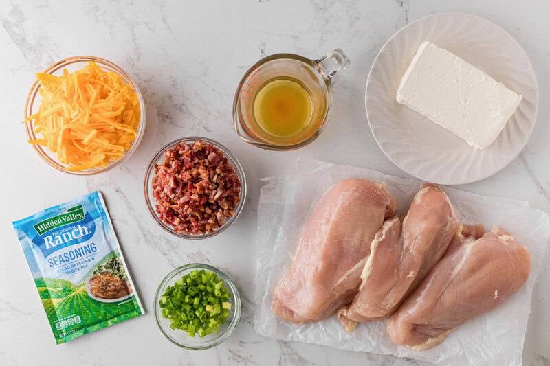 ingredients for the Crack Chicken.