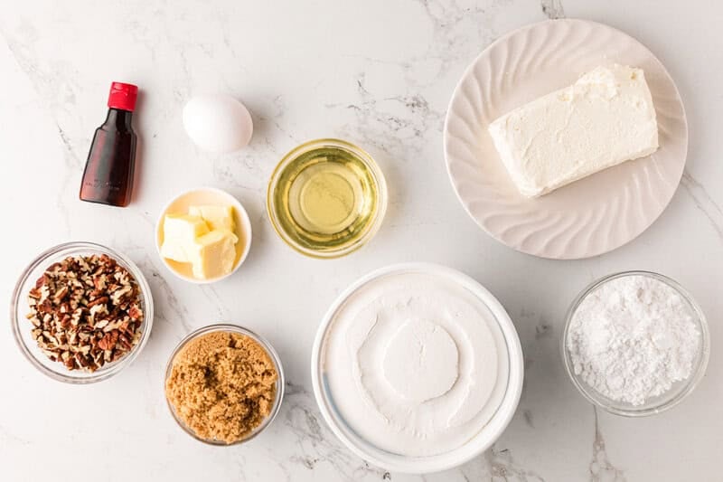 ingredients for the Pecan Pie Dip.