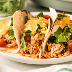 Slow Cooker Chicken Tacos recipe card